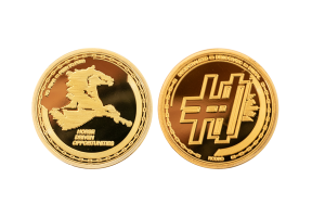 Gold Coins for Peers, Polished Plate Finish. Horse Driven Spirit