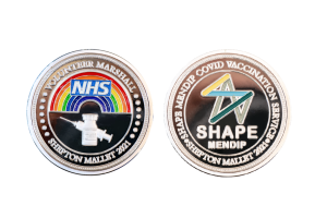Custom Silver Coins_Polished Plate Finish Soft Enamel_NHS Vaccination Coins