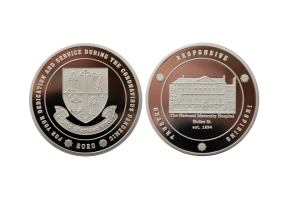 Custom Silver Coins_Polished Plate finish_National Maternity Hospital_Pandemic Coins