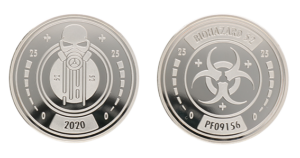 Silver-plated custom coins with logo